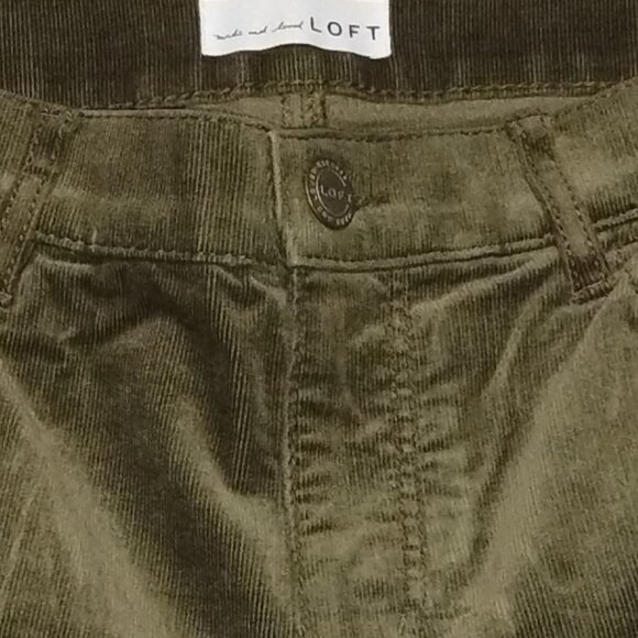 Women's Made and Loved Loft Green Corduroys Size 6/28. EUC. - Picture 8 of 8